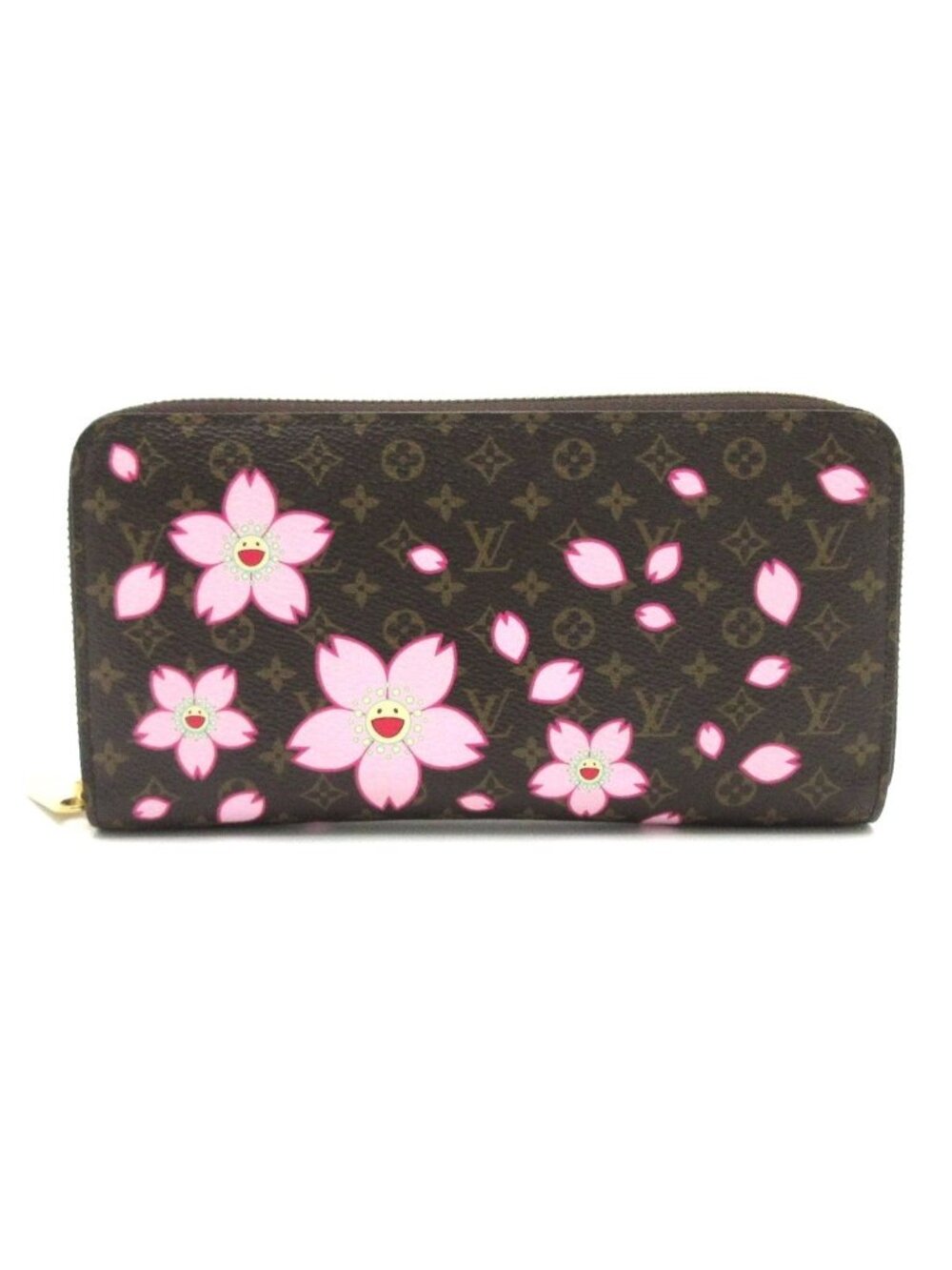 Louis Vuitton Wallet Monogram Cherry Blossom LV x Takashi Murakami Zippy Sakura